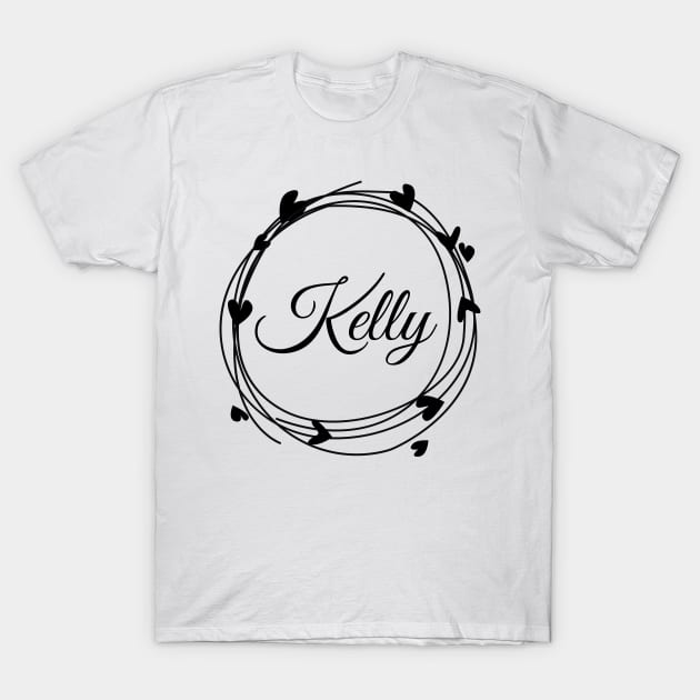 Kelly name cute design T-Shirt by BrightLightArts